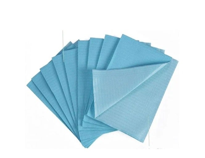 SUPERBAA Superba Premium 3-Ply Waterproof Dental Bibs – Blue (13" x 18")  500 Pcs/Ctn - Image 1